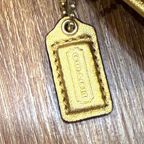 Coach Metallic Gold Leather Wristlet (With Hang Tag) - Picture 5 of 8